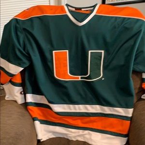 Miami hurricanes hockey type jersey 2X